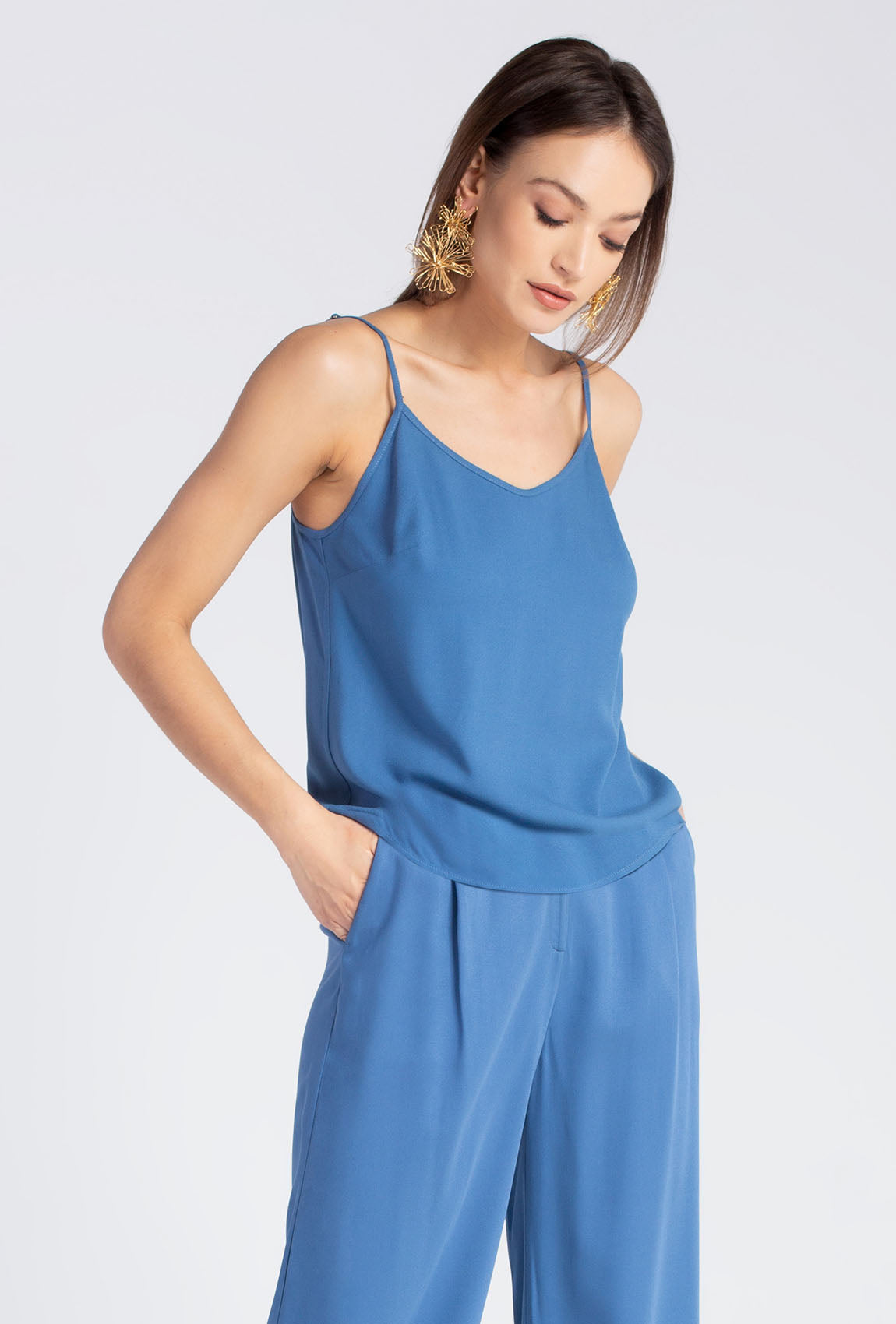 Bluzka na cienkich ramiączkach cami Loreli - Gatta