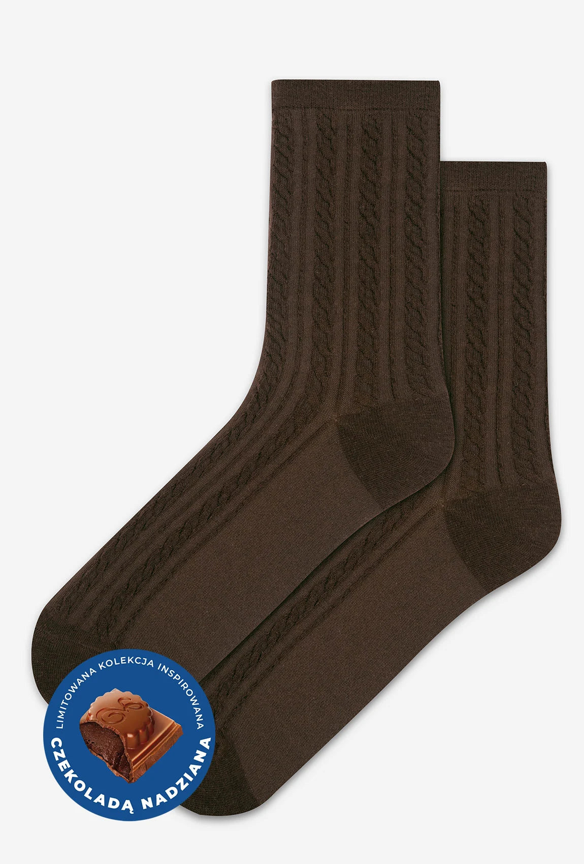 Czekoladowe skarpetki damskie Gatta x Wedel 001 - Gatta