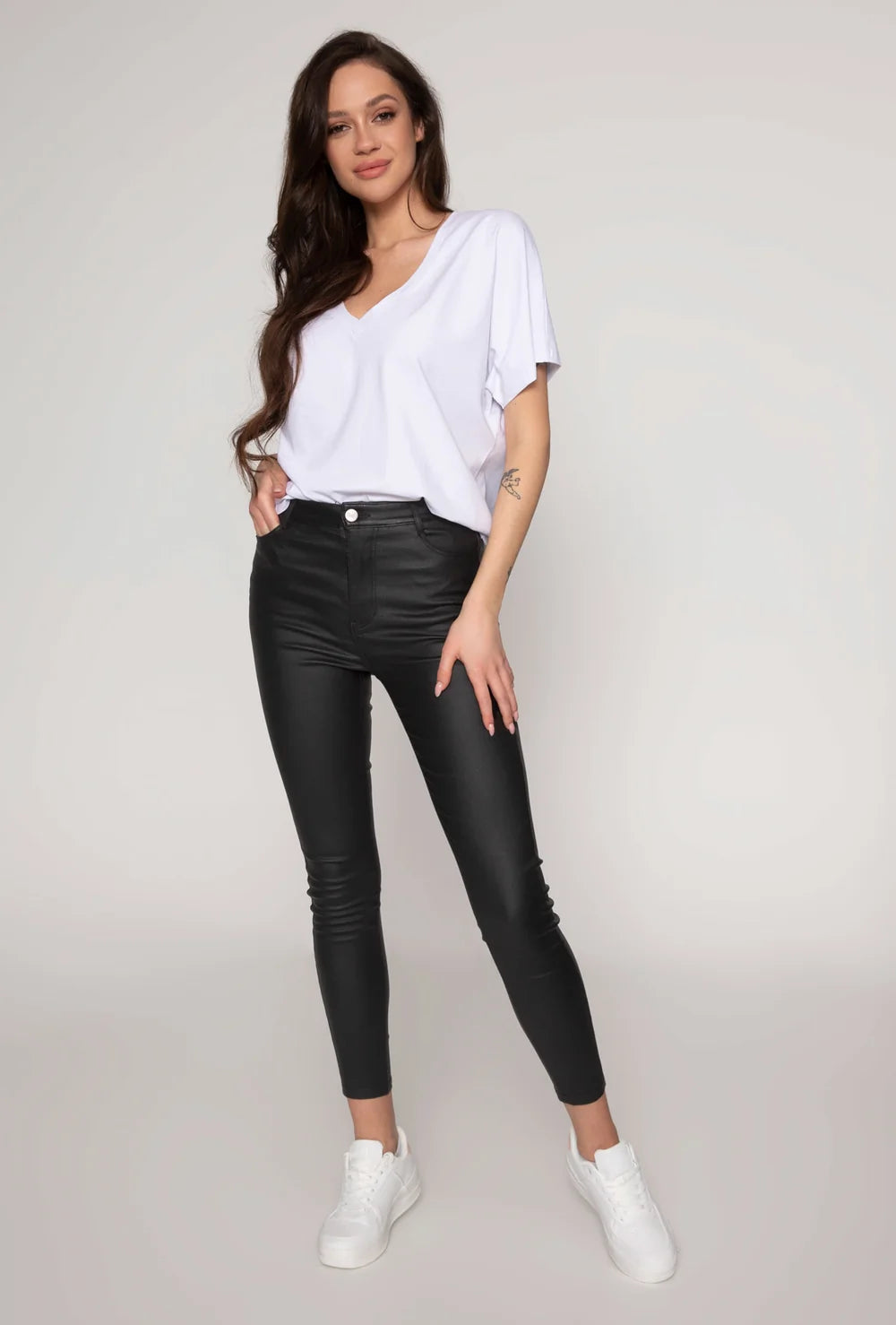 Woskowane spodnie Glam Shine - Gatta