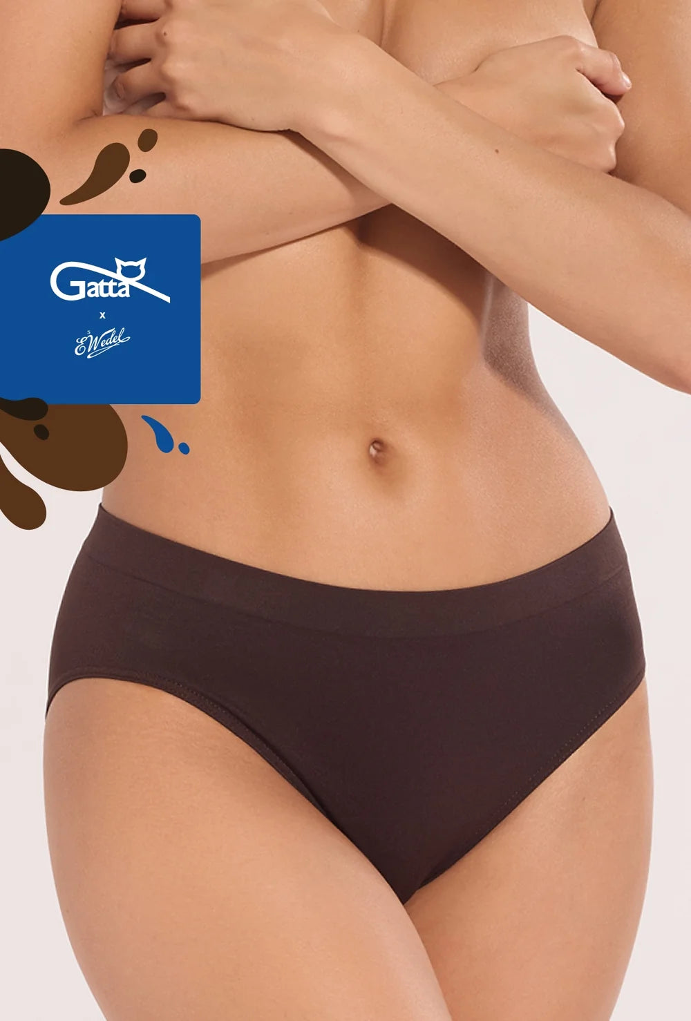 3-pak majtek o fasonie bikini w odcieniach czekolady – Gatta x Wedel - Gatta