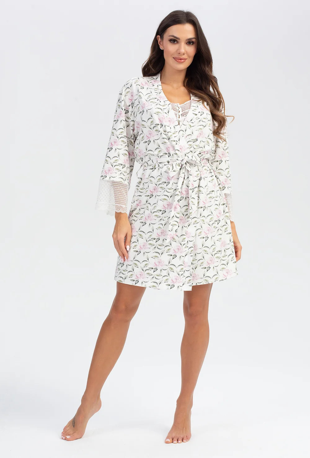 Szlafrok w kwiaty Magnolia - Gatta