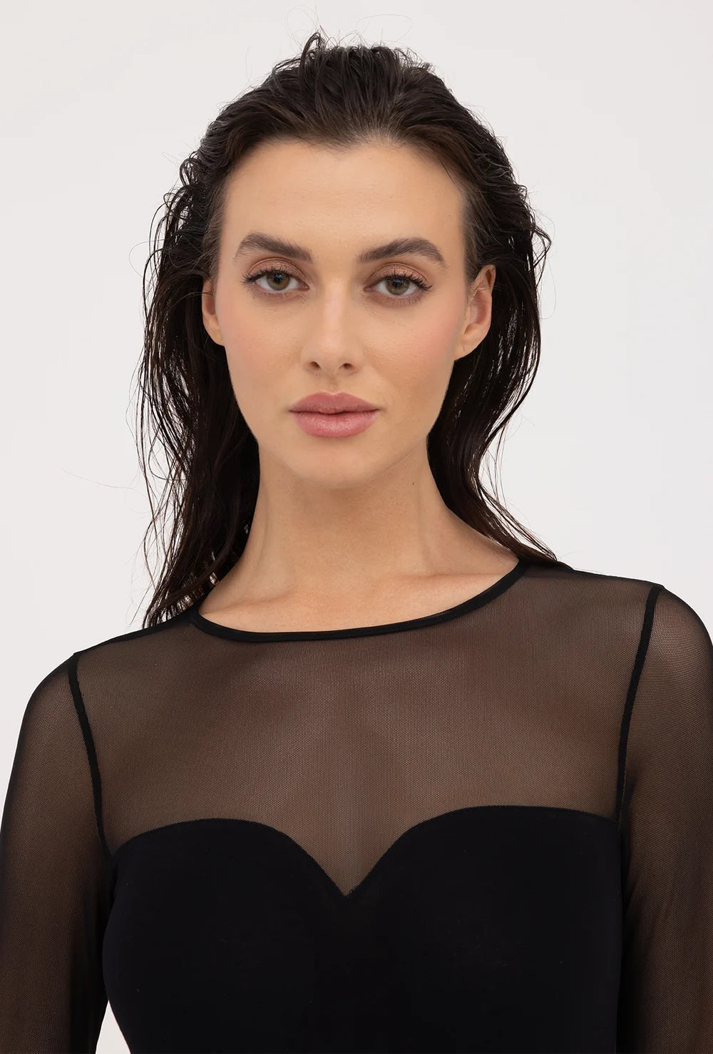 Czarne body z siateczką Elisa - Gatta