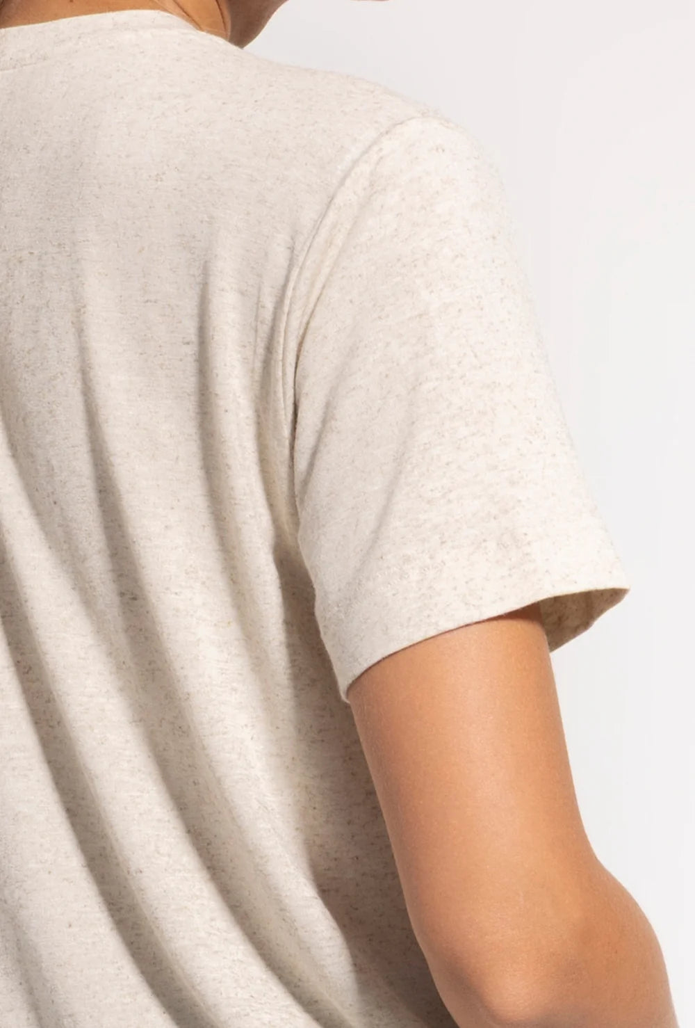 T-shirt z domieszką lnu - Gatta