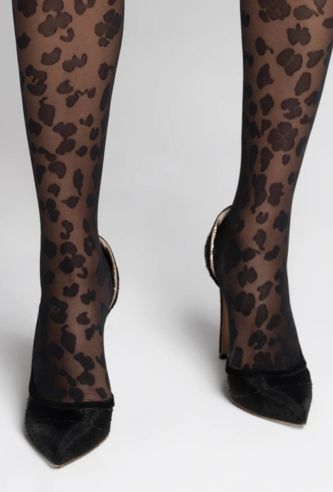 Czarne rajstopy wzorzyste Bloom z kolekcji Zień x Gatta - Gatta