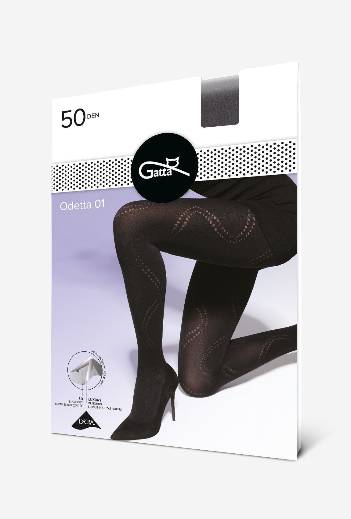 Kryjące rajstopy wzorzyste Odetta wz. 01 - Gatta