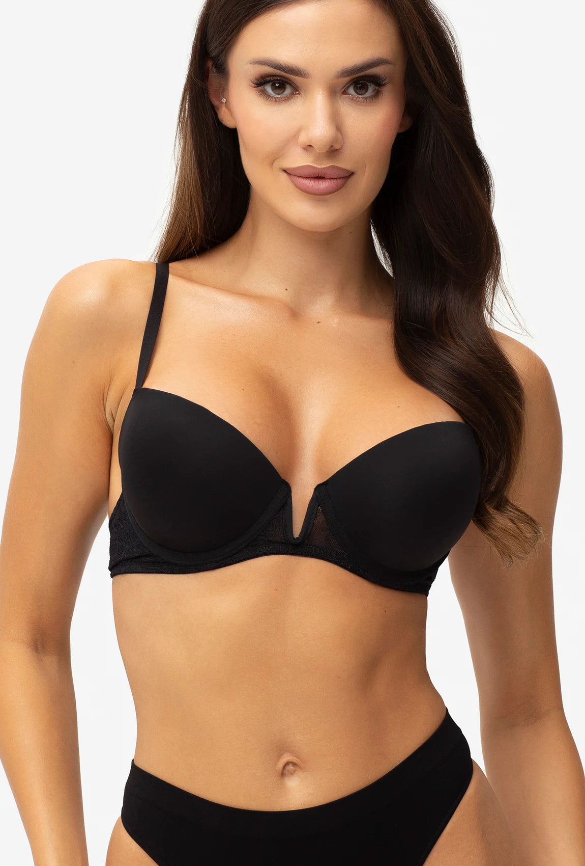 Czarny biustonosz push-up Lou - Gatta