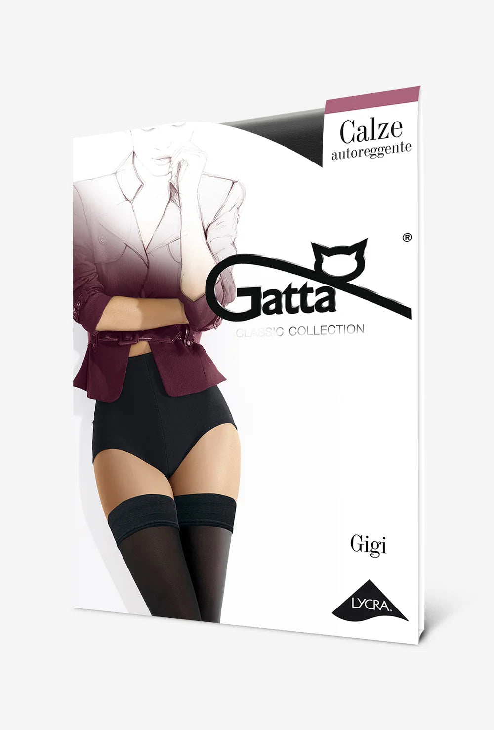 Matowe pończochy samonośne Gigi wz. 04 - Gatta