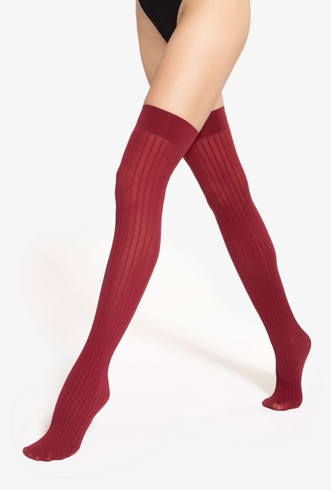 Bordowe zakolanówki 02 - Gatta