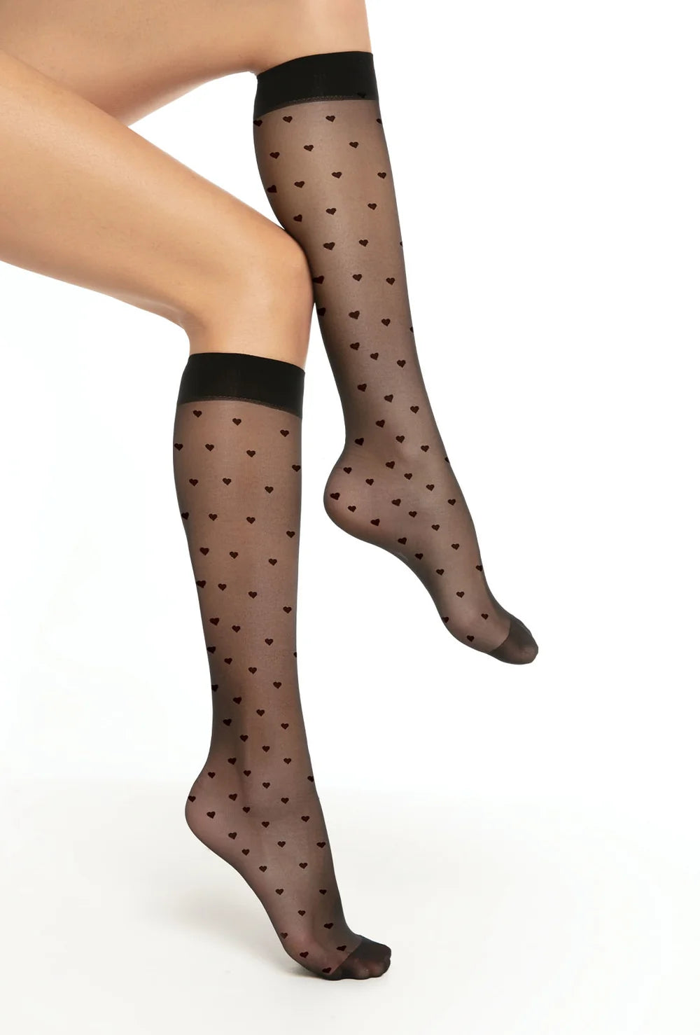 Podkolanówki w serduszka Stylove wz. 03 - Gatta