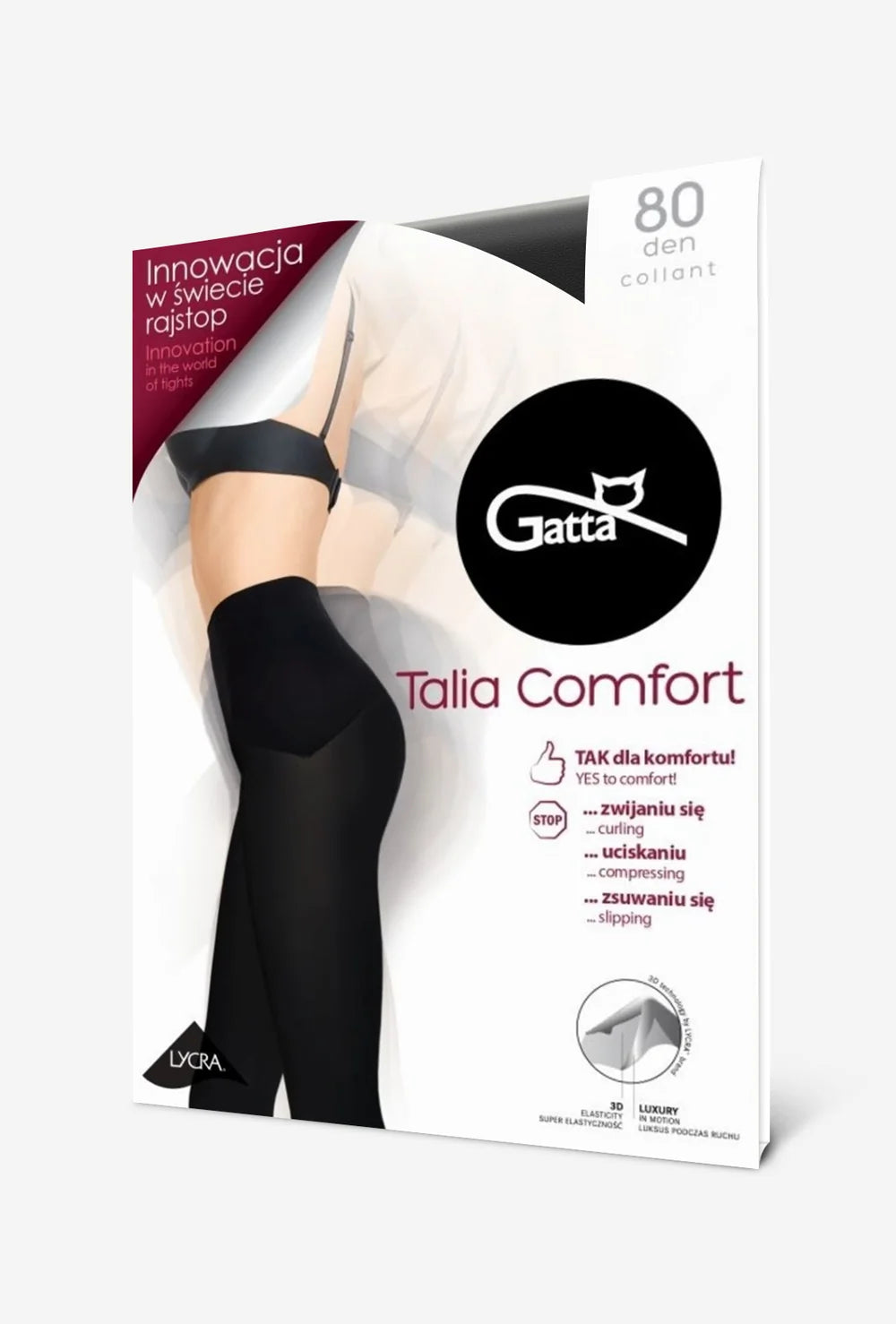 Rajstopy bezszwowe ze ściągaczem seammlesowym Talia Comfort 80 den - Gatta