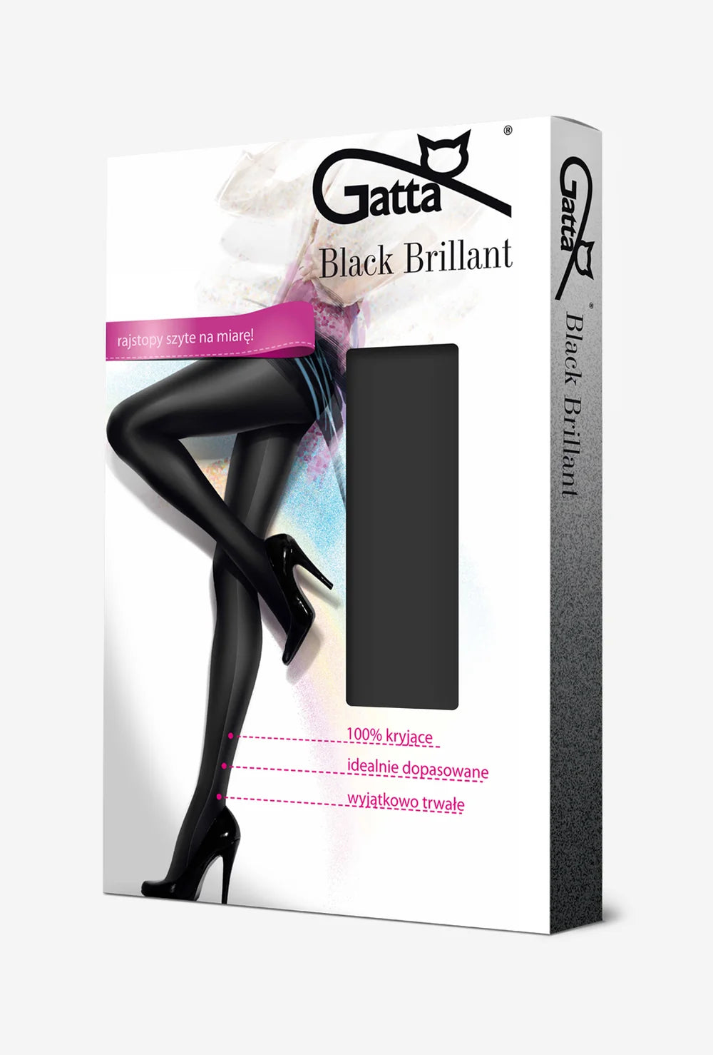 Rajstopy damskie z połyskiem Black Brillant - Gatta