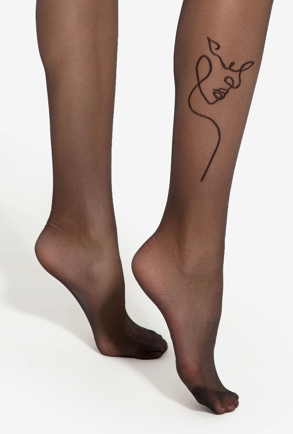 Rajstopy damskie ze wzorem imitującym tatuaż Art Tattoo wz. 07 - Gatta