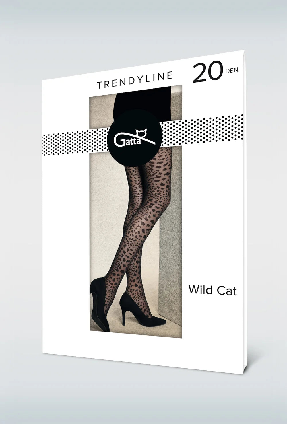 Rajstopy damskie ze zwierzęcym printem Wild Cat wz. 02 - Gatta