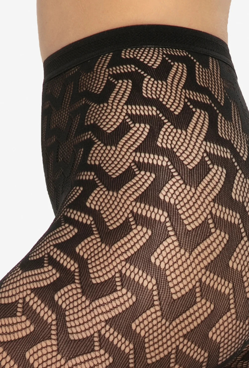 Rajstopy kabaretki z geometrycznym wzorem Runway wz.03 - Gatta