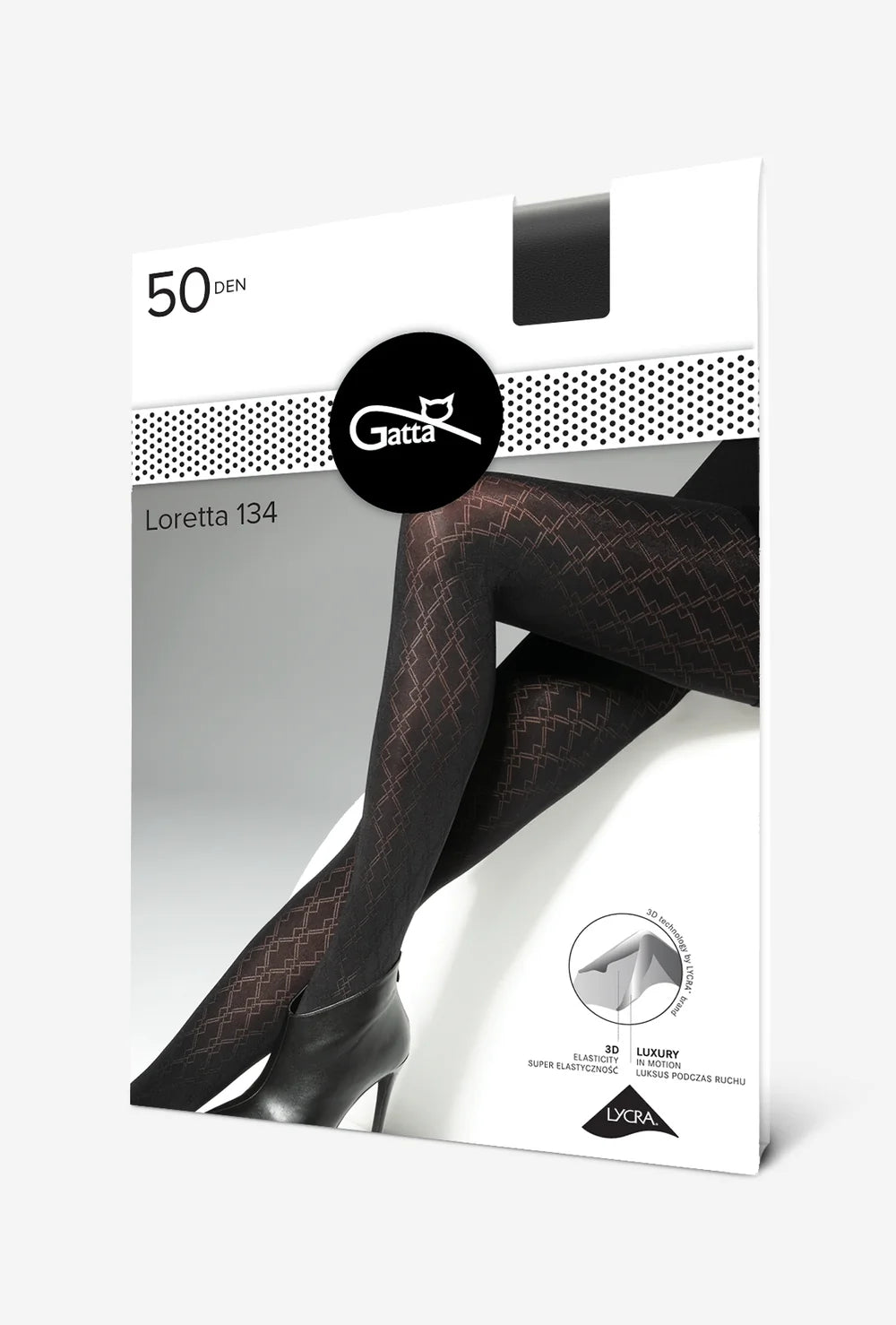 Rajstopy wzorzyste z mikrofibry Loretta wz. 134 - Gatta