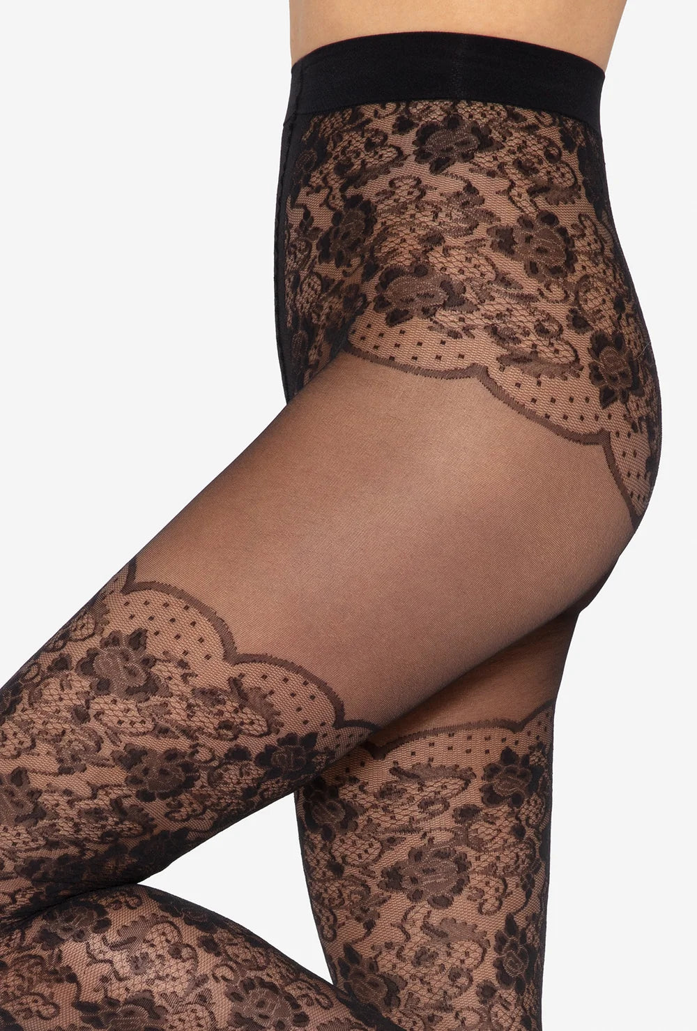 Rajstopy z kwiatowym wzorem Fleur wz. 14 - Gatta