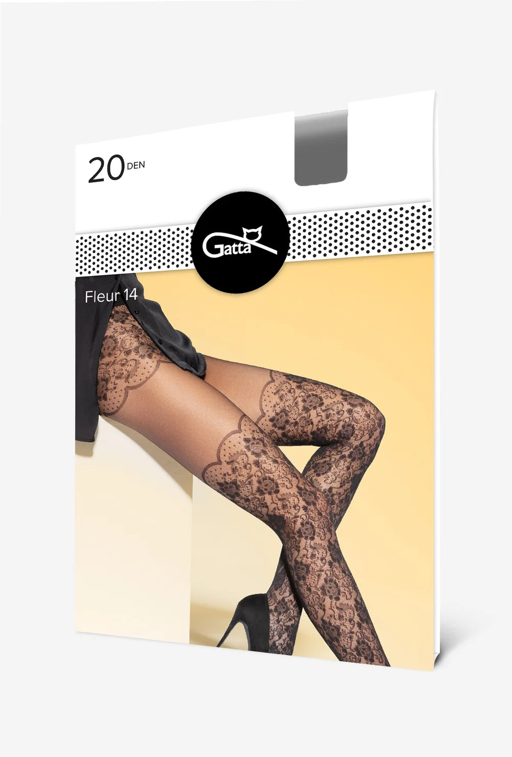 Rajstopy z kwiatowym wzorem Fleur wz. 14 - Gatta