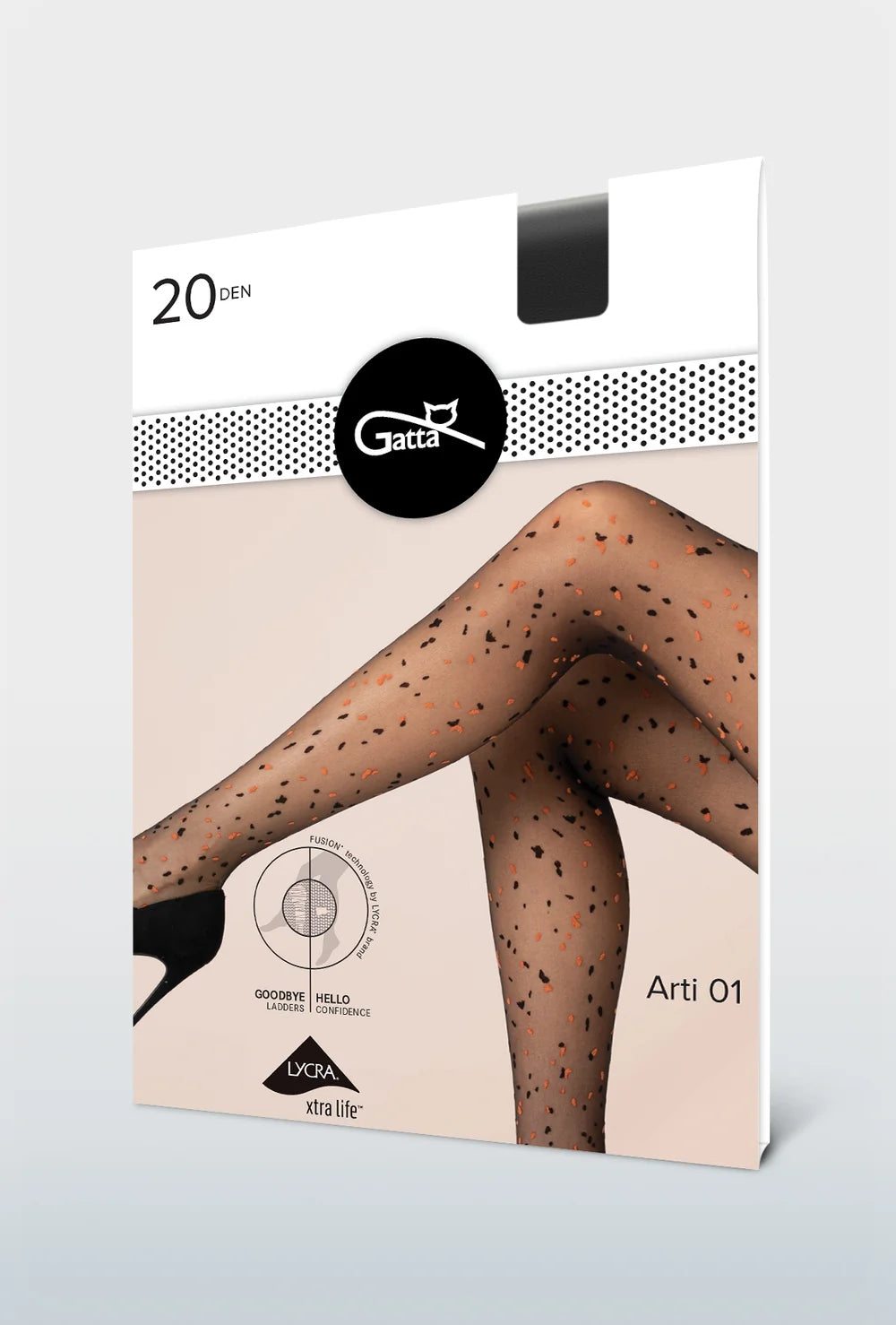 Rajstopy z wzorem imitującym konfetti Arti wz.01 - Gatta