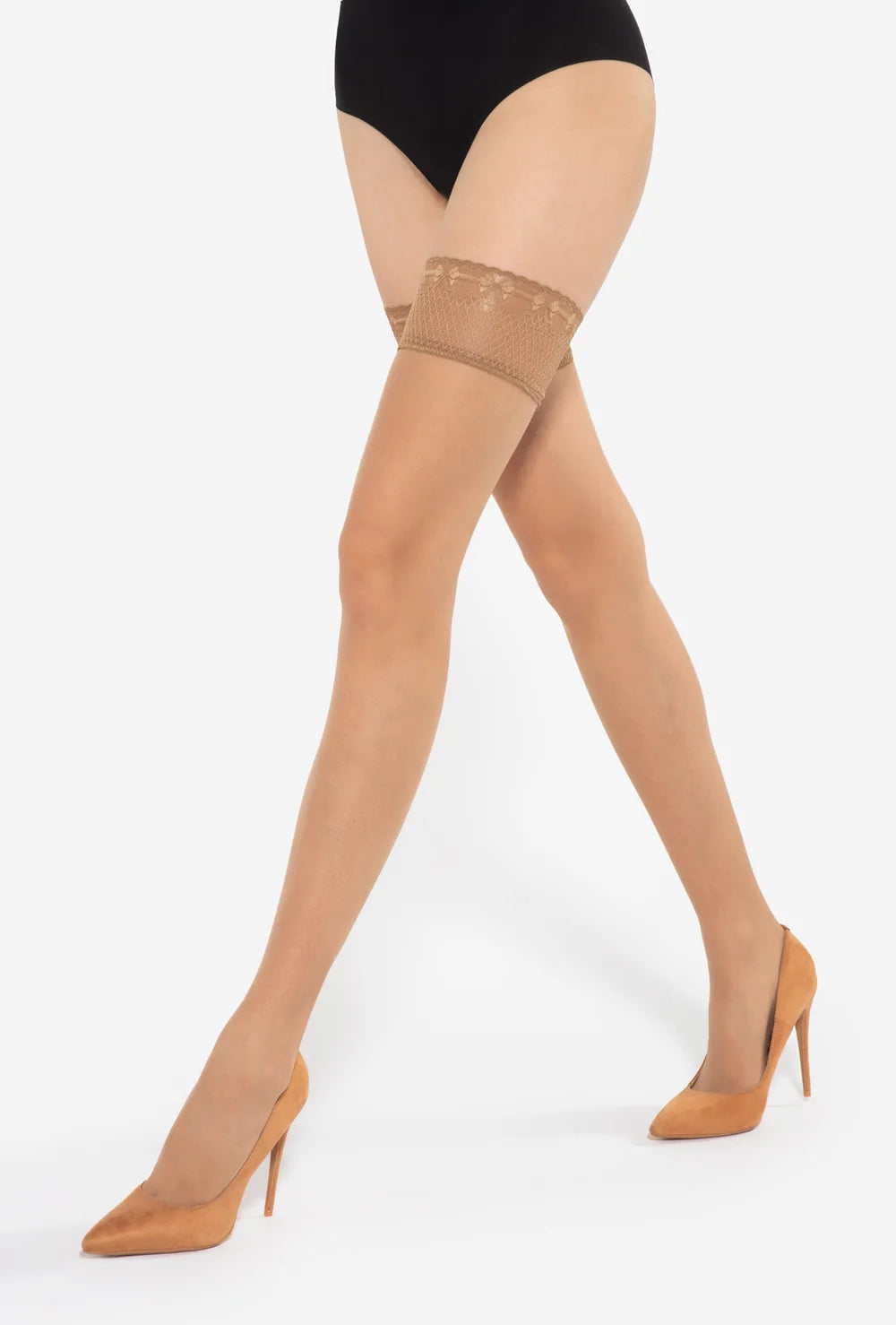 Koronkowe pończochy samonośne Michelle 8 den - Gatta