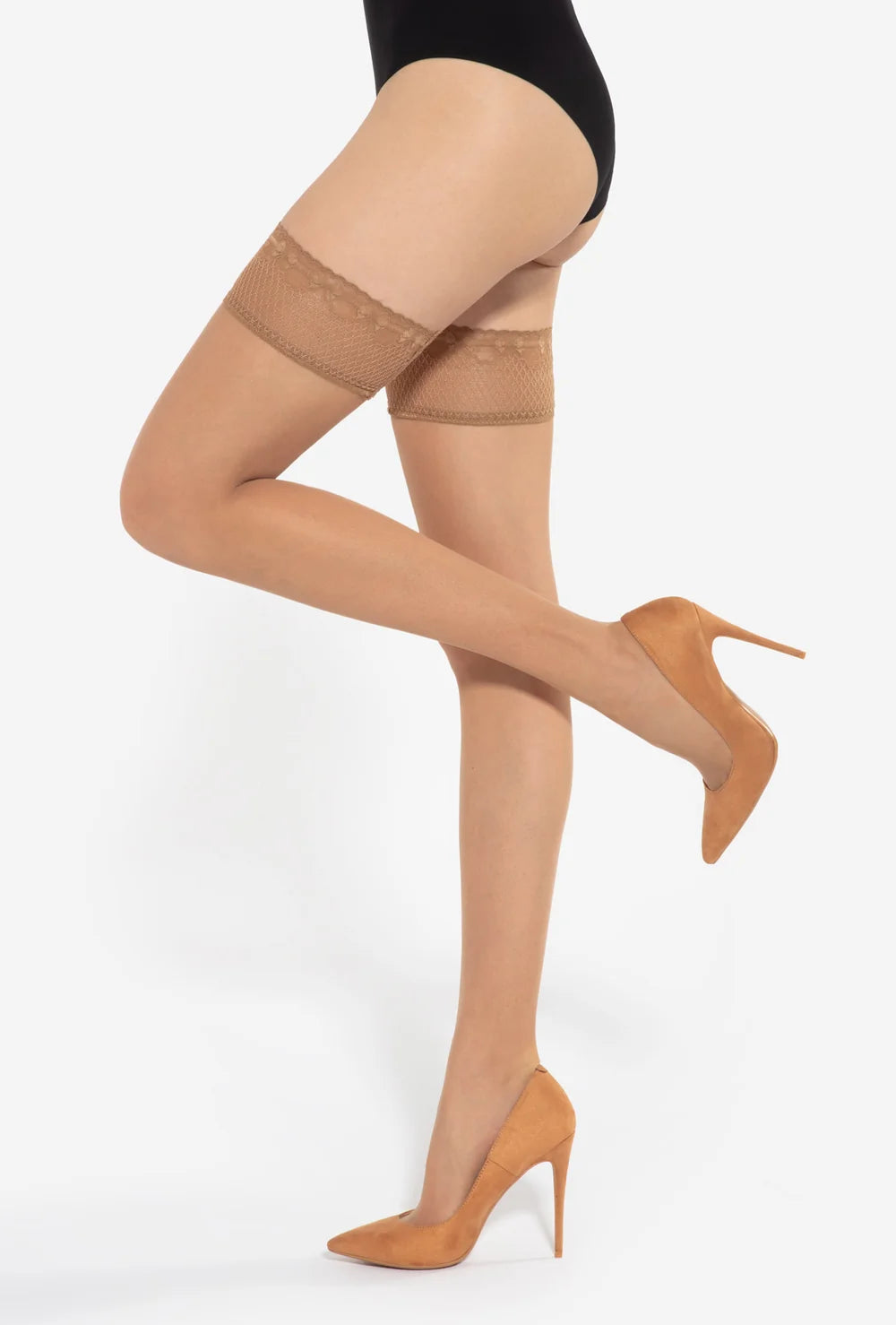 Koronkowe pończochy samonośne Michelle 8 den - Gatta