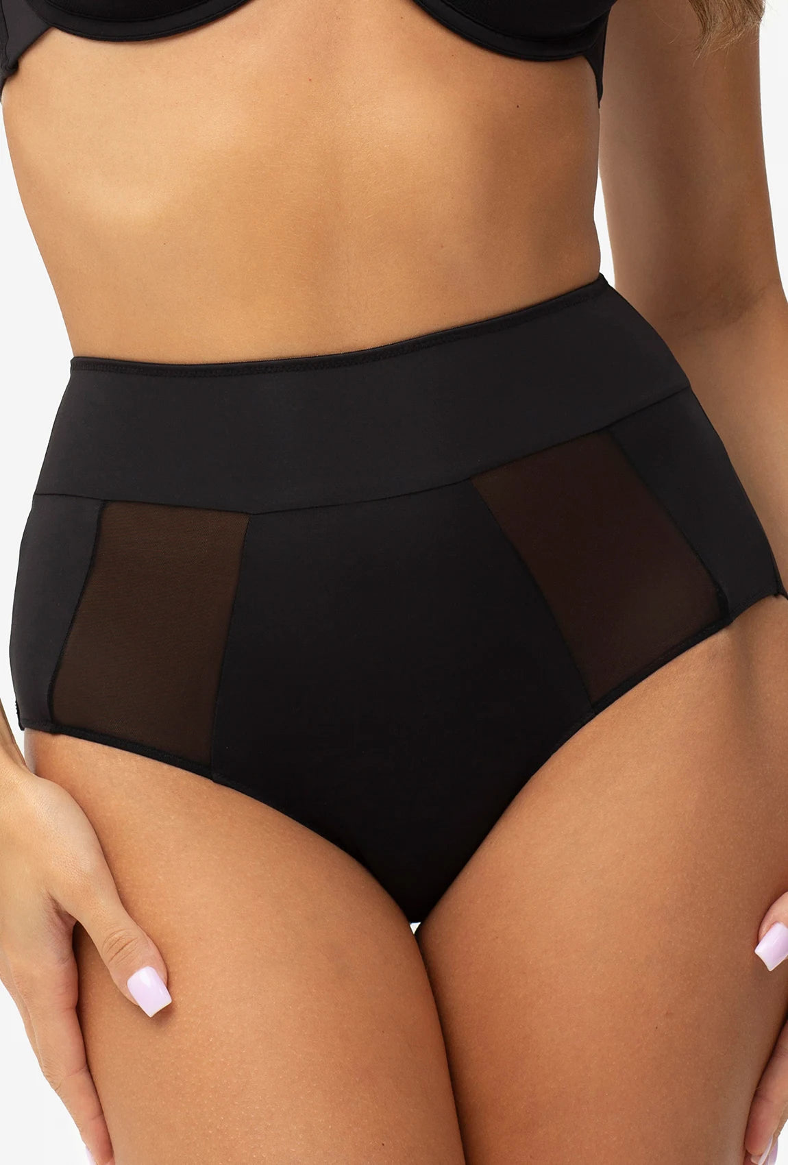 Czarne majtki z wysokim stanem Sally - Gatta