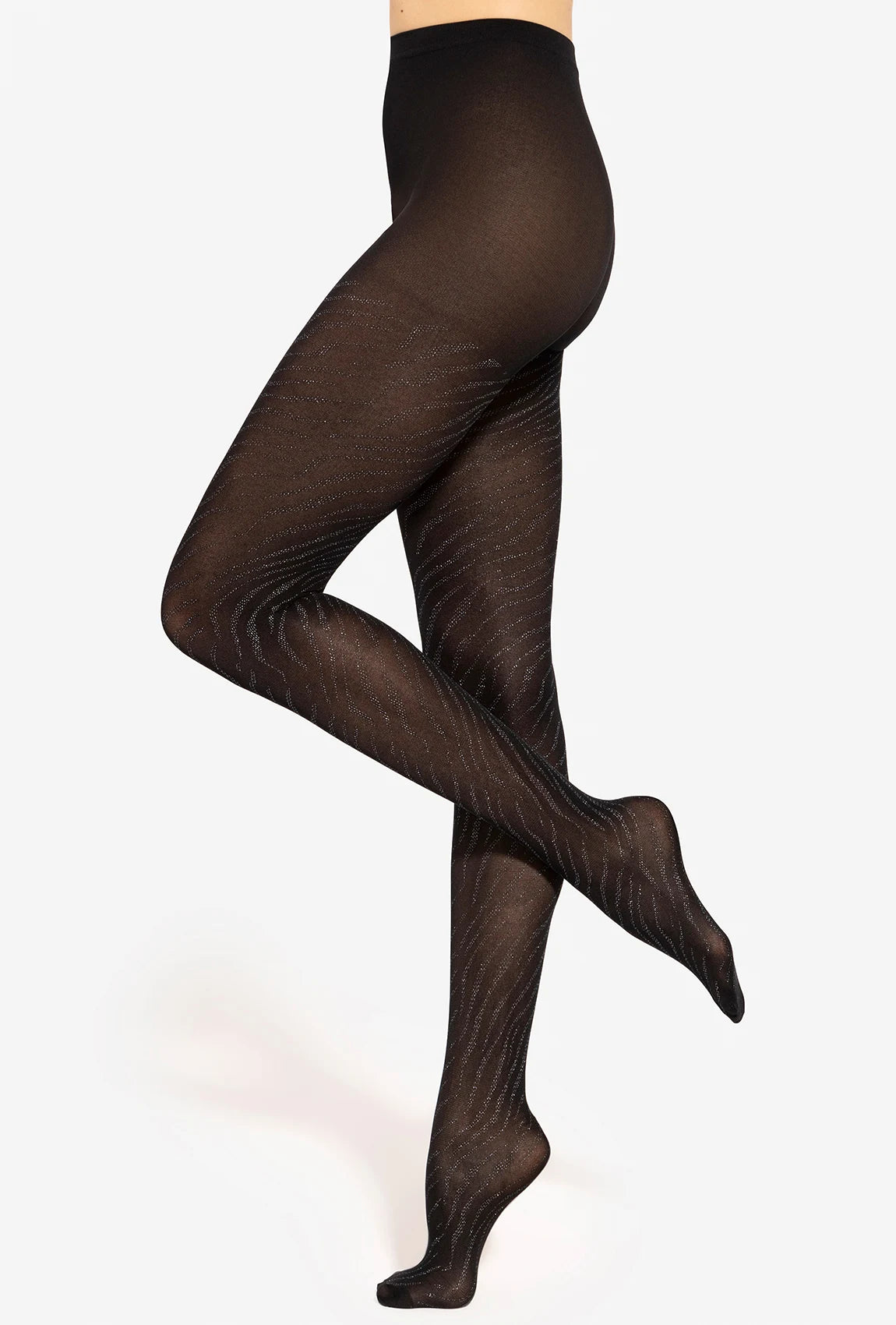 Czarne rajstopy z połyskiem Silver Gloss 02 - Gatta