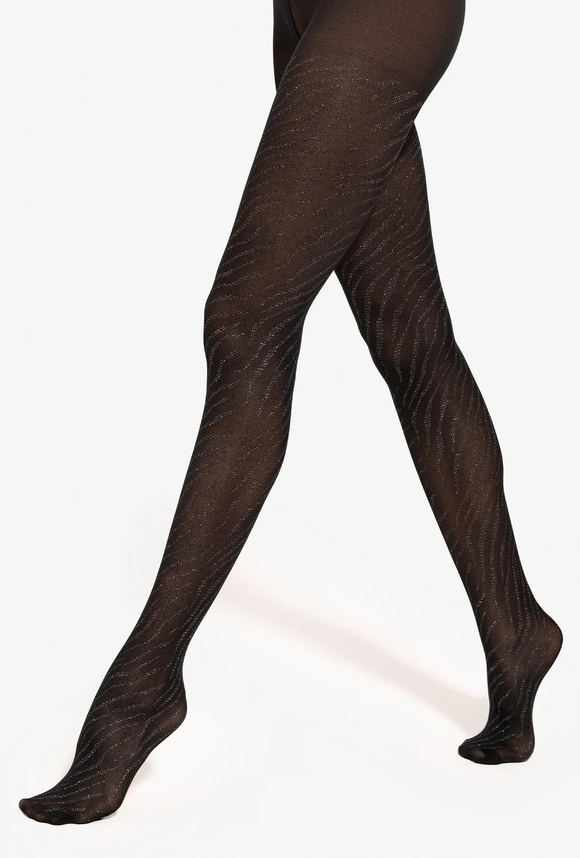 Czarne rajstopy z połyskiem Silver Gloss 02 - Gatta