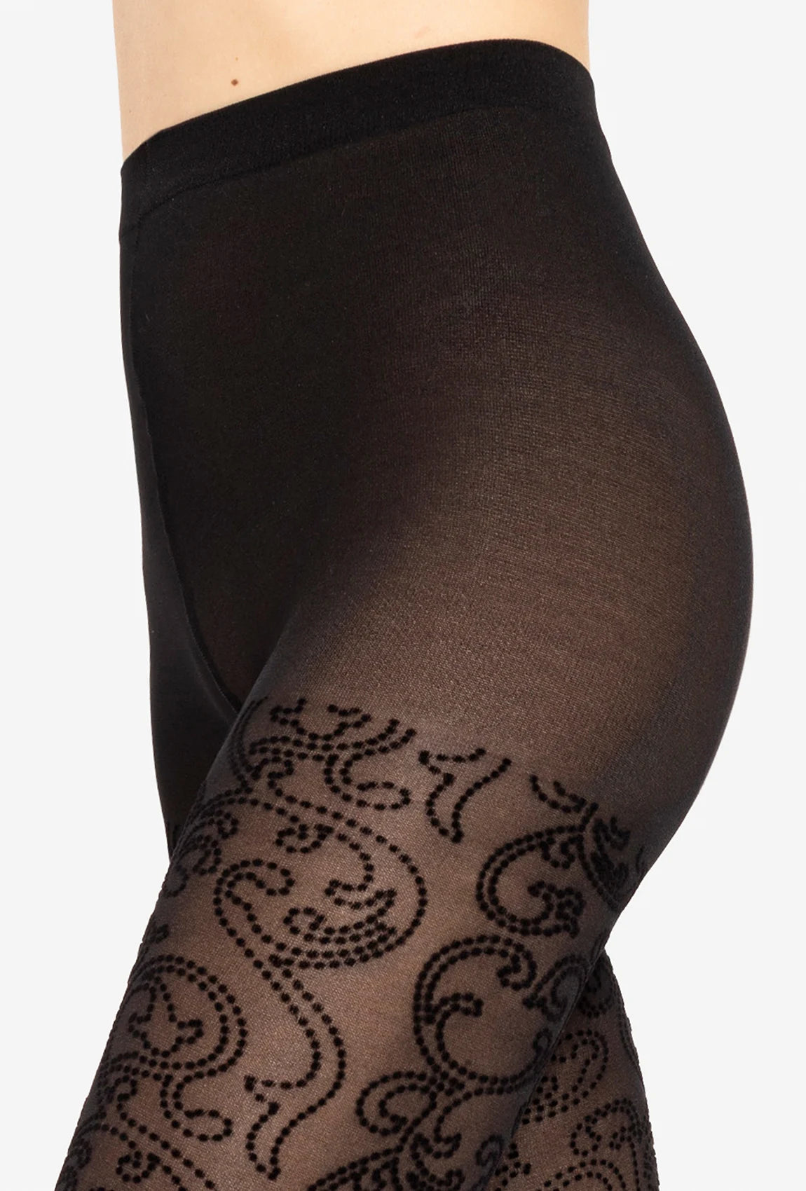 Rajstopy z flokowym wzorem Silver Gloss 05 - Gatta