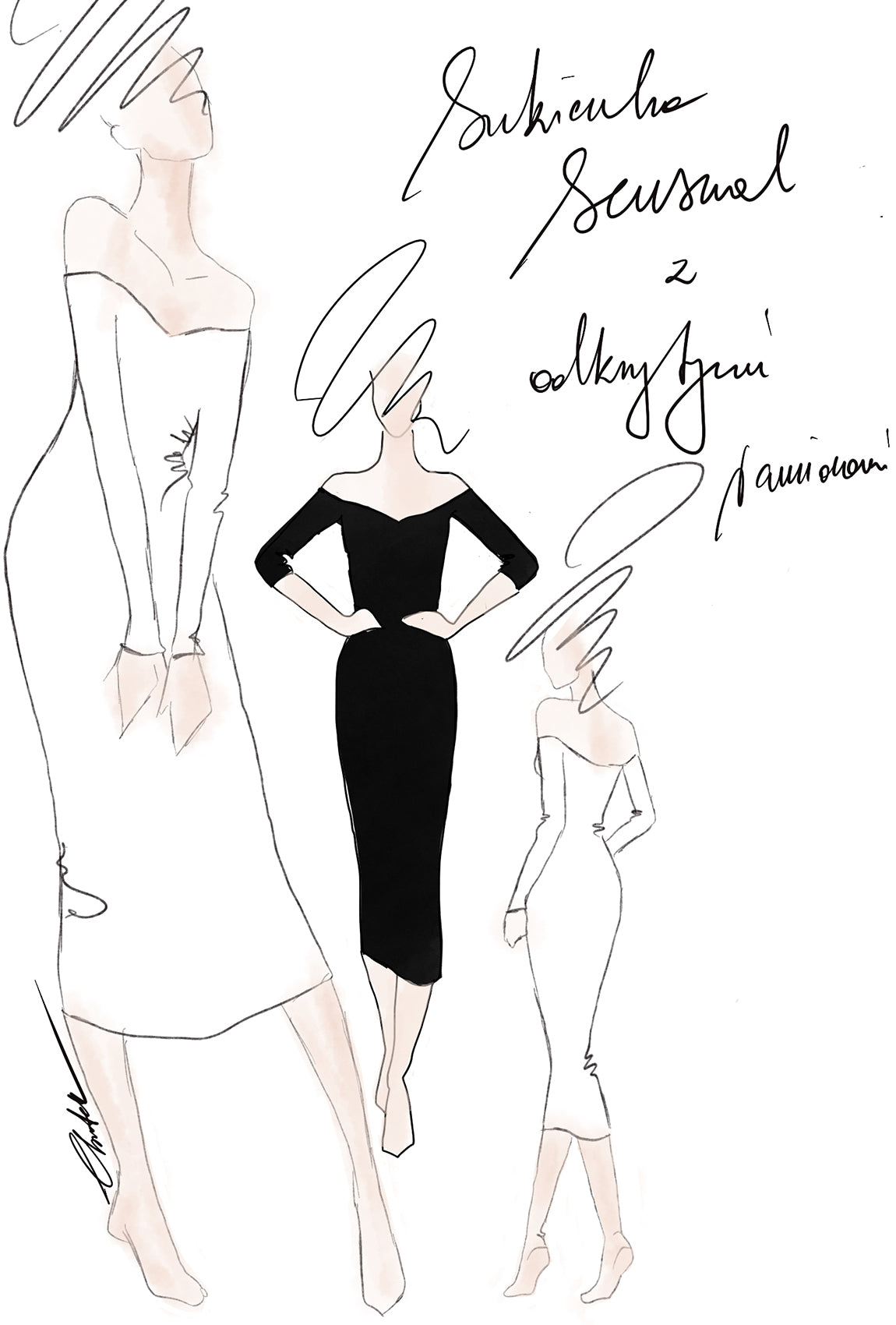 Sukienka z hiszpańskim dekoltem Sensual - Gatta