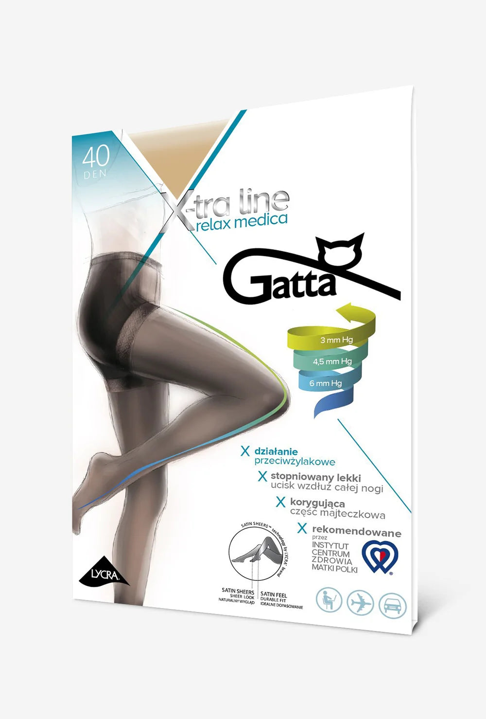 Rajstopy przeciwżylakowe Relax Medica 40 den - Gatta