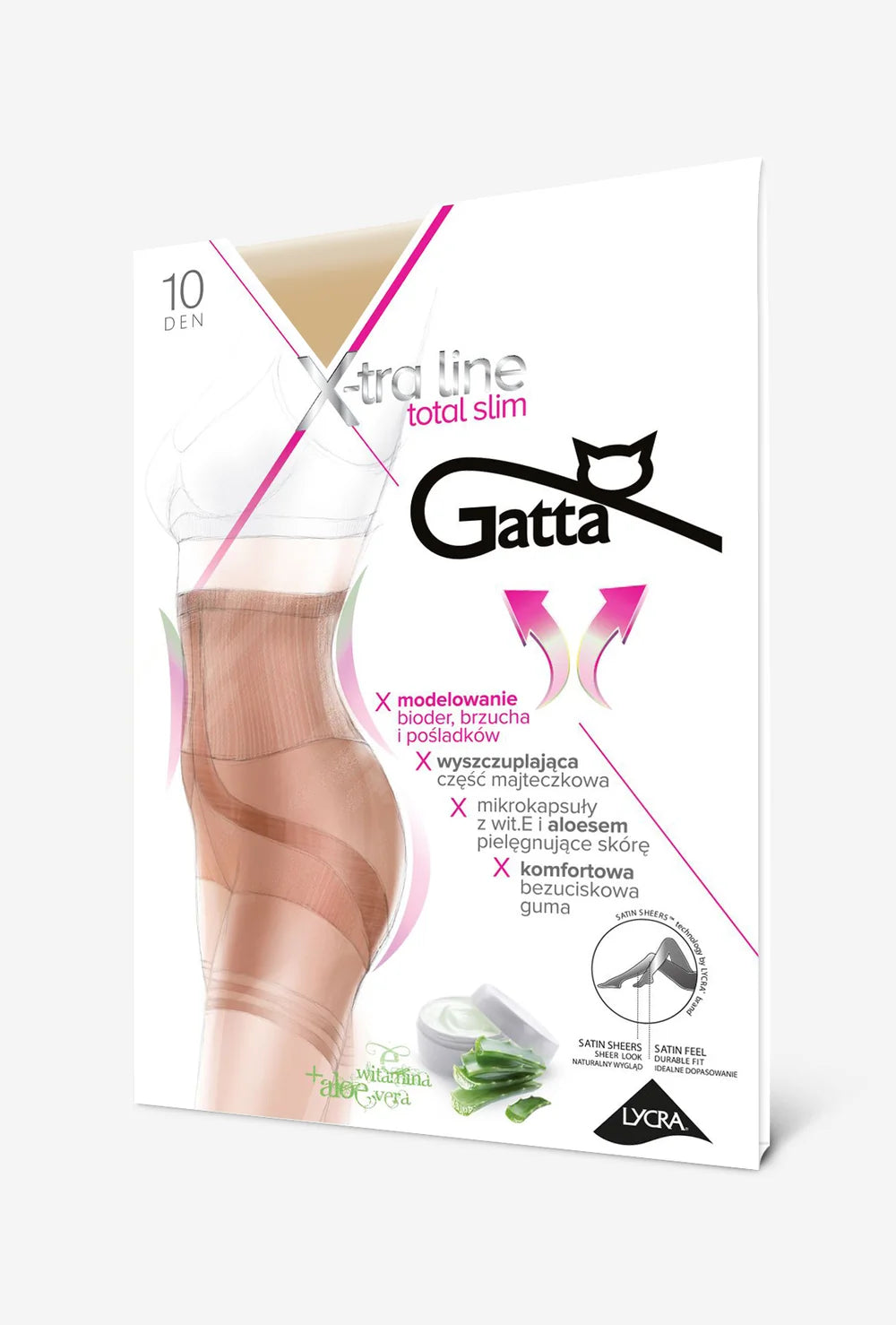 Rajstopy wyszczuplające Total Slim 10 Fusion - Gatta