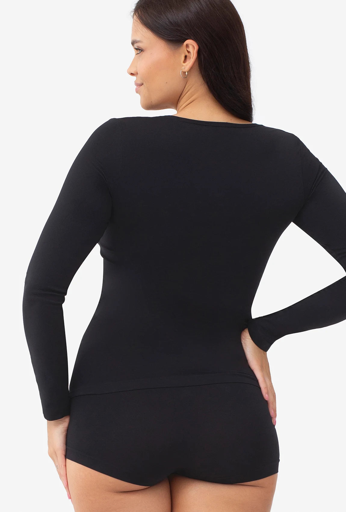 Dopasowana bluzka z długim rękawem T-shirt L - Gatta