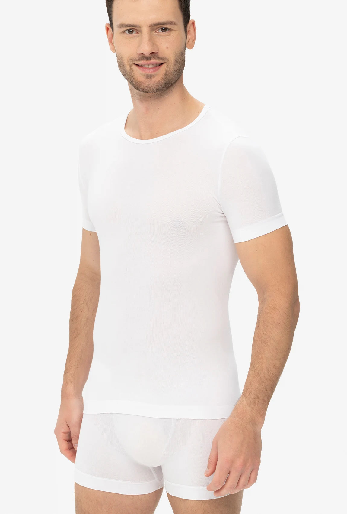 Bawełniana koszulka męska z krótkim rękawem Seamless Cotton - Gatta