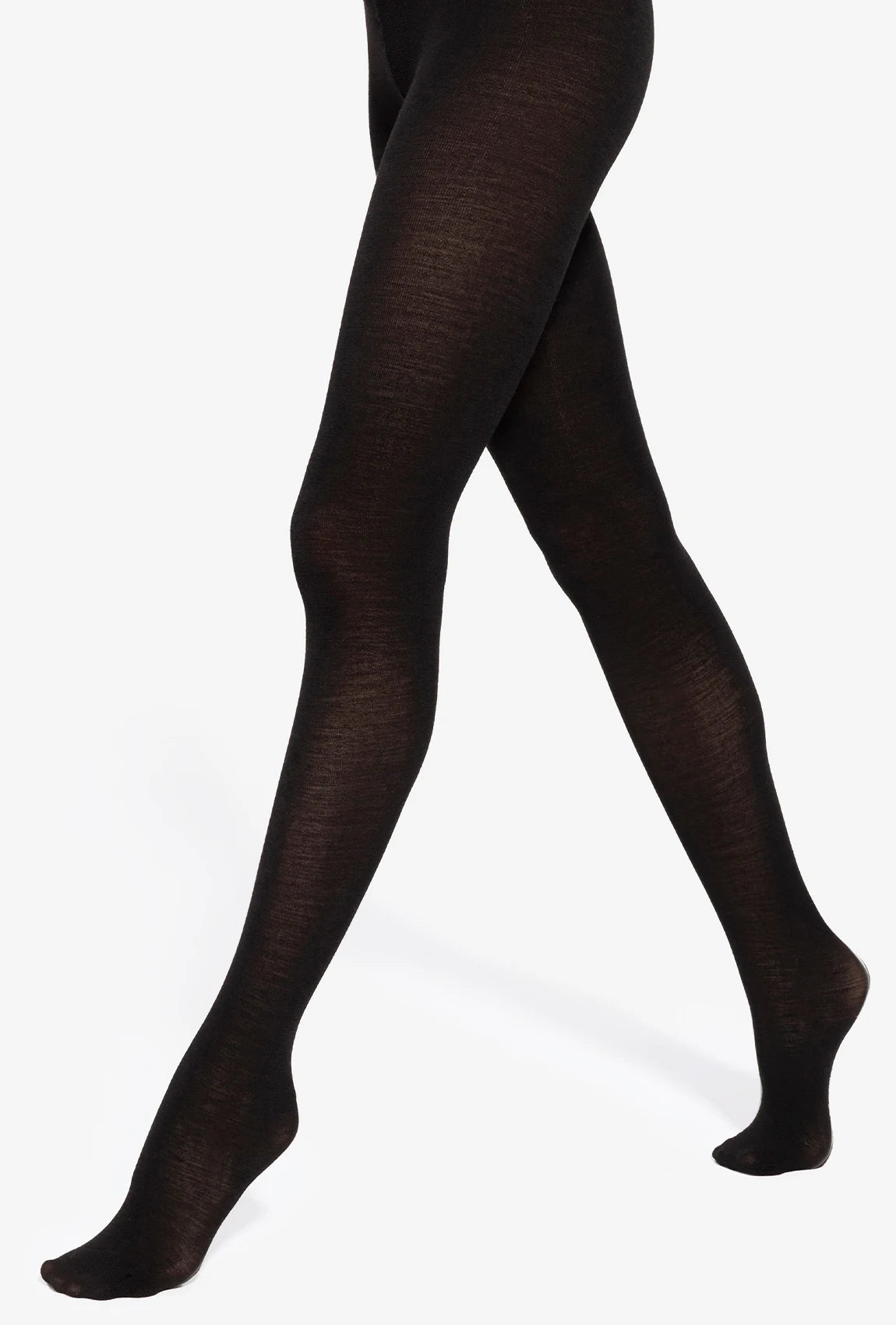 Czarne wełniane rajstopy Plus size - Gatta