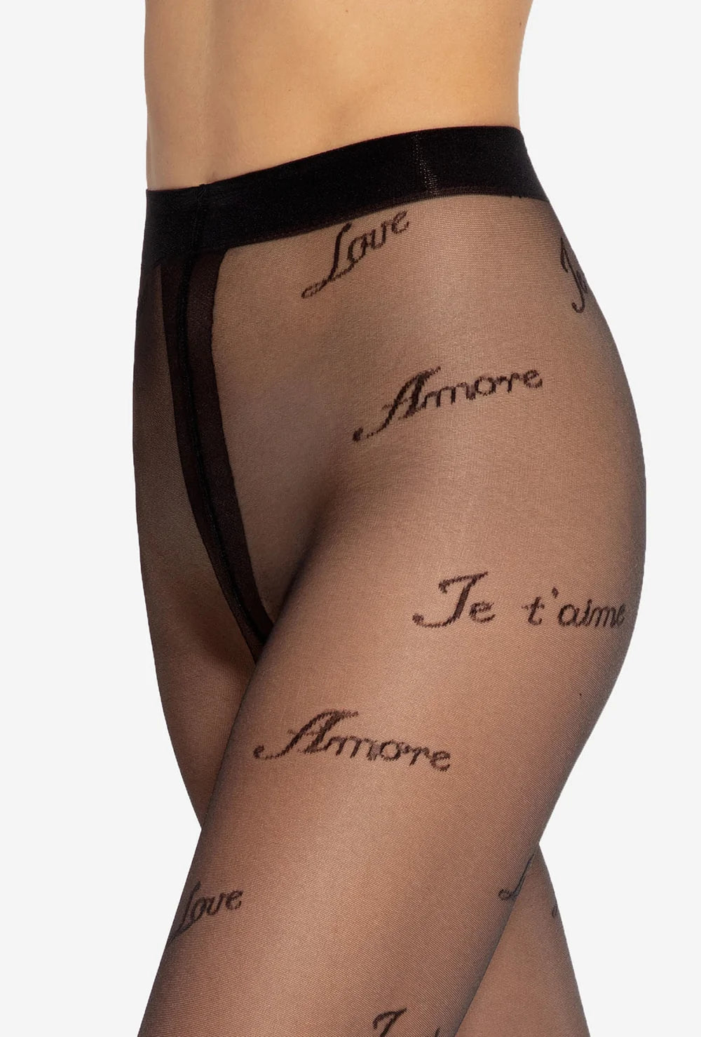 Transparentne rajstopy z napisami Lovely wz. 04 - Gatta