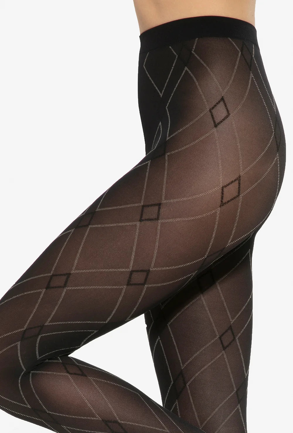 Wzorzyste rajstopy w romby Optica wz. 03 - Gatta