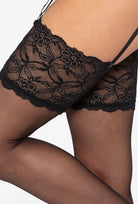 Pończochy koronkowe do paska Venus