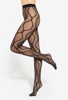 Rajstopy z geometrycznym wzorem Modern wz. 05