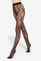 Rajstopy z geometrycznym wzorem Modern wz. 05