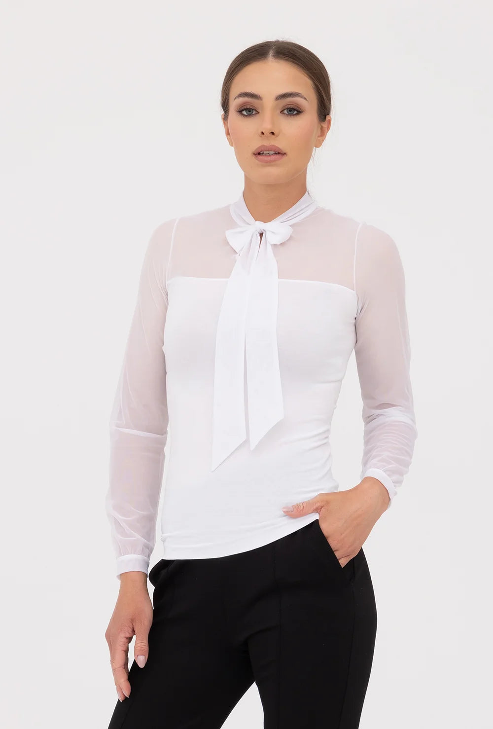 Bluzka z wiązaniem przy dekolcie Ramira - Gatta