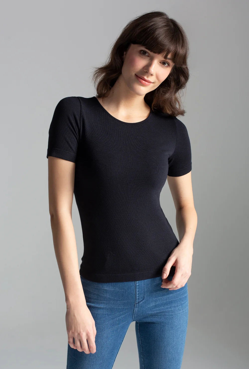 T-shirt z modalu Rib - Gatta