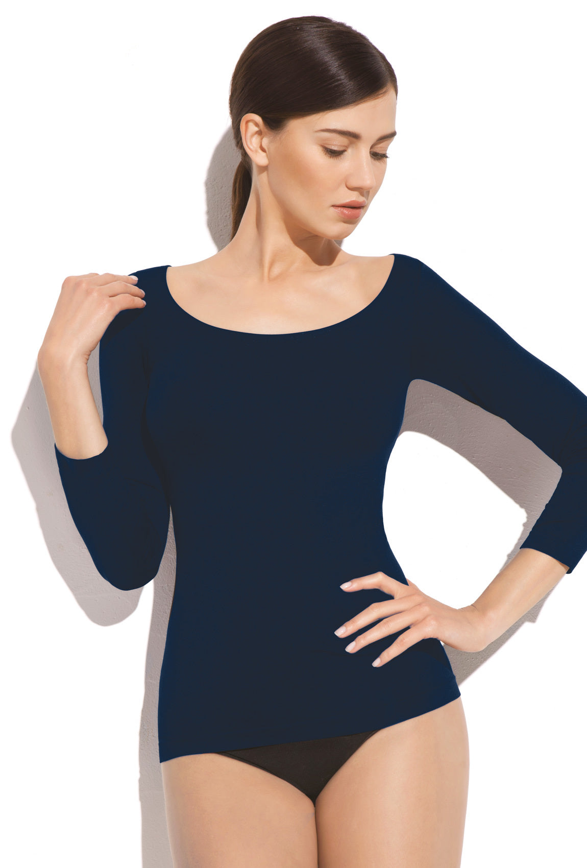 Dopasowana bluzka z rękawem 3/4 T-shirt Perfect - Gatta
