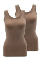 2-pak koszulek Tank top na grubych ramiączkach Q-Eko