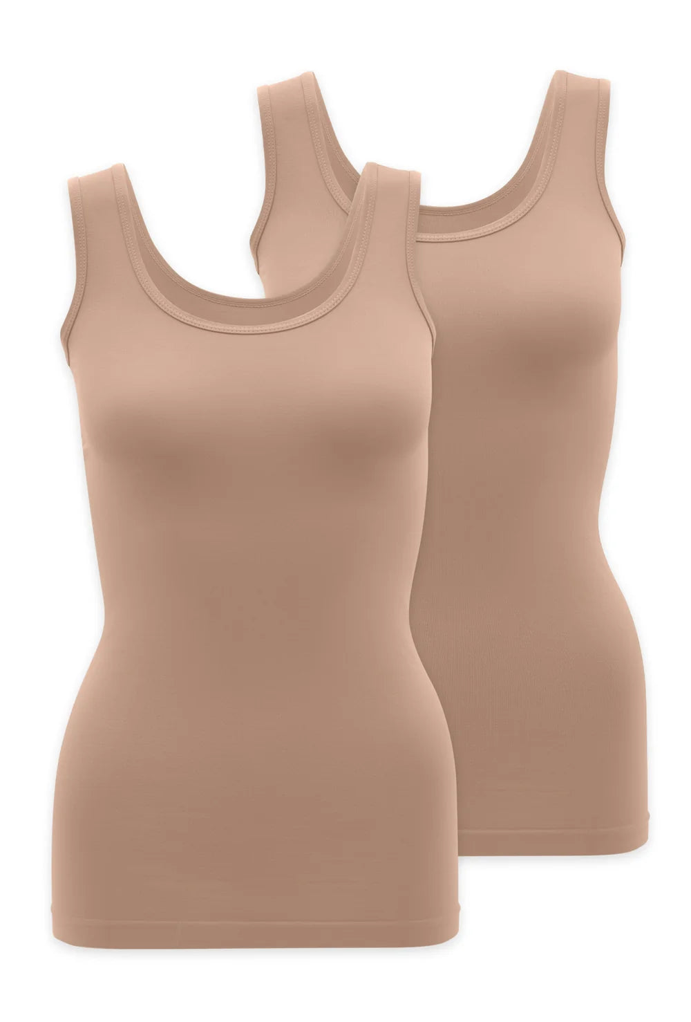 2-pak koszulek Tank top na grubych ramiączkach Q-Eko