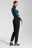 Proste czarne spodnie Janelle