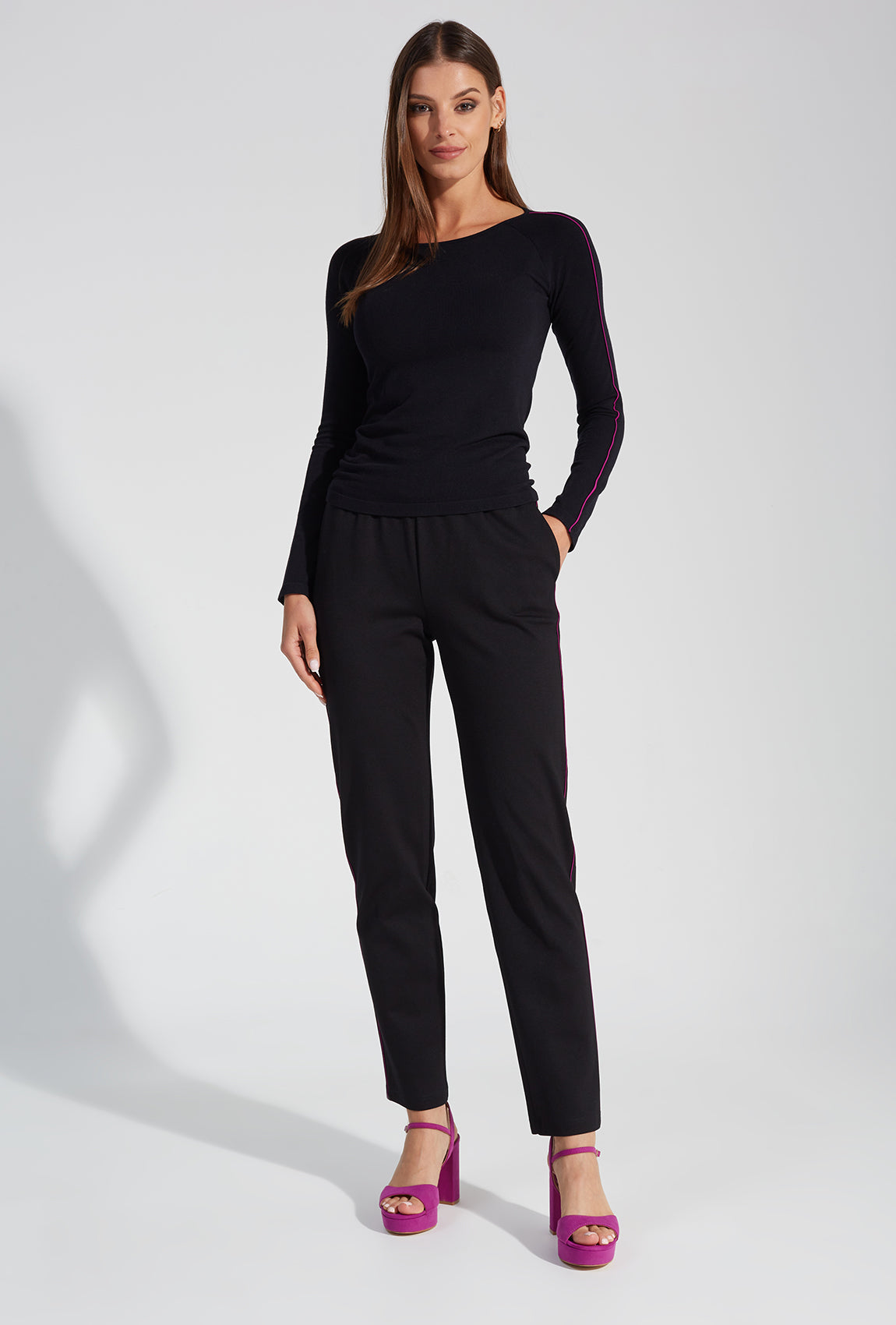 Proste czarne spodnie Janelle - Gatta