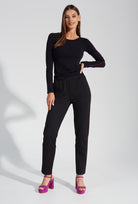 Proste czarne spodnie Janelle