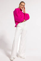 Spodnie z szeroką nogawką Cotia