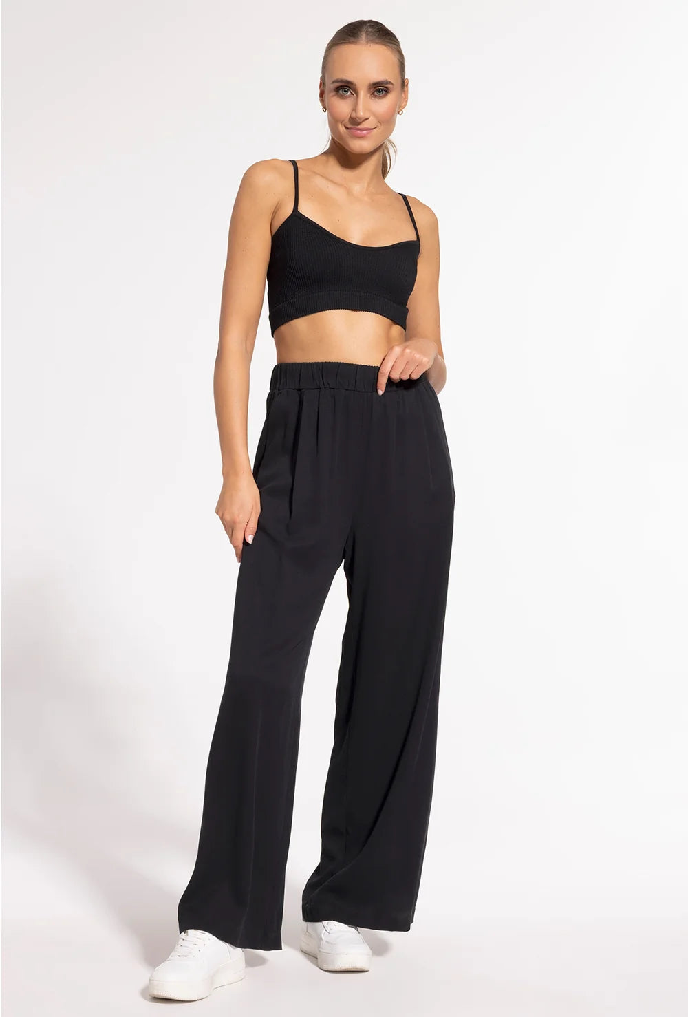 Spodnie z wiskozy Leni