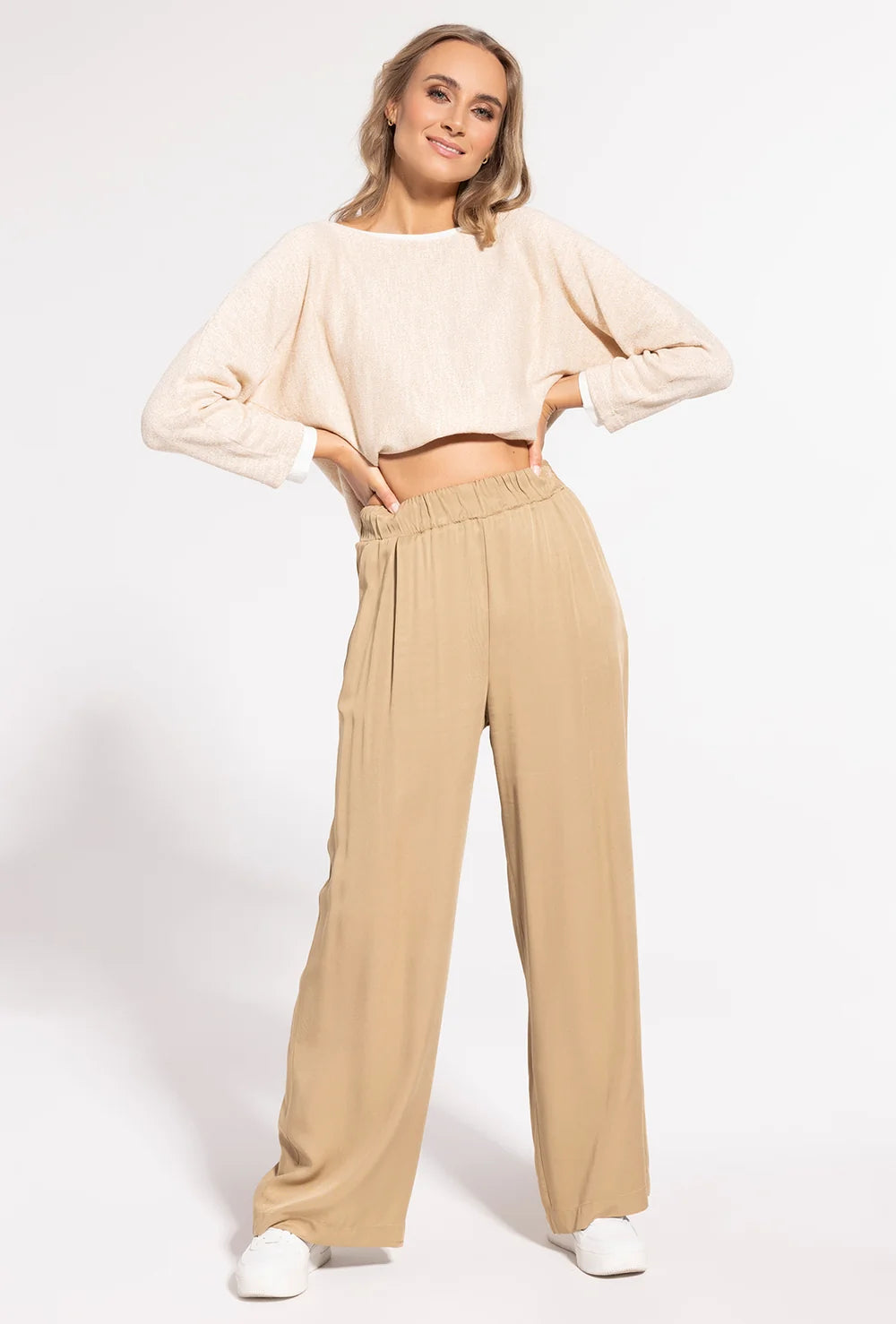 Spodnie z wiskozy Leni